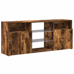 vidaXL TV Cabinet with LED Lights TV Stand TV Unit Hall Entertainment Cenrtre - smoked oak - Additional view 5