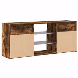vidaXL TV Cabinet with LED Lights TV Stand TV Unit Hall Entertainment Cenrtre - smoked oak - Additional view 8