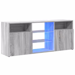 vidaXL TV Cabinet with LED Lights TV Stand TV Unit Hall Entertainment Cenrtre - grey sonoma