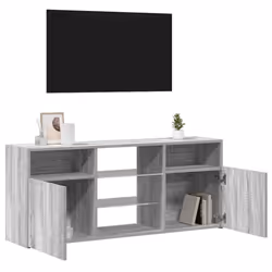 vidaXL TV Cabinet with LED Lights TV Stand TV Unit Hall Entertainment Cenrtre - grey sonoma - Additional view 4