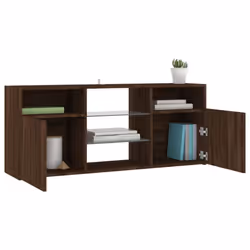 vidaXL TV Cabinet with LED Lights TV Stand TV Unit Hall Entertainment Cenrtre - brown oak - Additional view 5