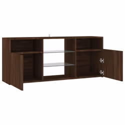 vidaXL TV Cabinet with LED Lights TV Stand TV Unit Hall Entertainment Cenrtre - brown oak - Additional view 7