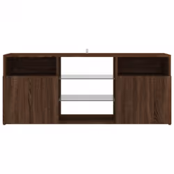 vidaXL TV Cabinet with LED Lights TV Stand TV Unit Hall Entertainment Cenrtre - brown oak - Additional view 8