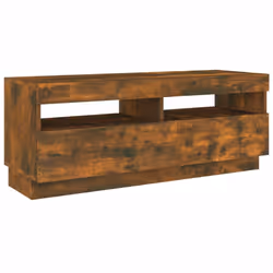 ) vidaXL TV Cabinet with LED Lights Entertainment Centre TV Stand Media TV Unit - Smoked oak, 100 x 35 x 40 cm (L x W x H - Additional view 7
