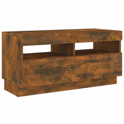 ) vidaXL TV Cabinet with LED Lights Entertainment Centre TV Stand Media TV Unit - Smoked oak, 80 x 35 x 40 cm (L x W x H - Additional view 7