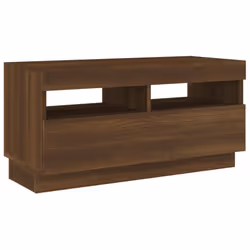 ) vidaXL TV Cabinet with LED Lights Entertainment Centre TV Stand Media TV Unit - Brown oak, 80 x 35 x 40 cm (L x W x H - Additional view 5