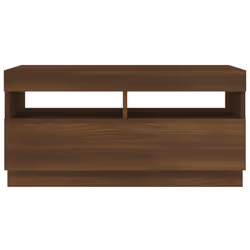 ) vidaXL TV Cabinet with LED Lights Entertainment Centre TV Stand Media TV Unit - Brown oak, 80 x 35 x 40 cm (L x W x H - Additional view 7