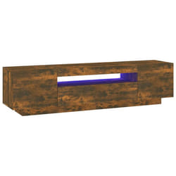 vidaXL TV Cabinet with LED Lights TV Stand TV Unit Hall Entertainment Cenrtre - Smoked oak