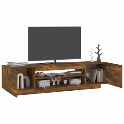 vidaXL TV Cabinet with LED Lights TV Stand TV Unit Hall Entertainment Cenrtre - Smoked oak - Additional view 5