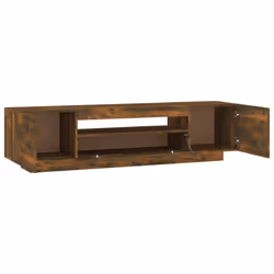 vidaXL TV Cabinet with LED Lights TV Stand TV Unit Hall Entertainment Cenrtre - Smoked oak - Additional view 8