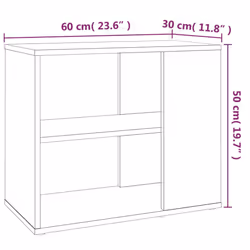 vidaXL Side Cabinet Storage Unit Side Table Hall Sofa Table Engineered Wood - Smoked oak