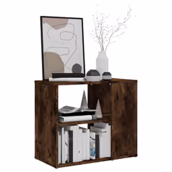vidaXL Side Cabinet Storage Unit Side Table Hall Sofa Table Engineered Wood - Smoked oak - Additional view 6