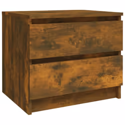 vidaXL Bed Cabinet Nightstand Side Table Storage Bed Table Engineered Wood - smoked oak, 1 - Additional view 2