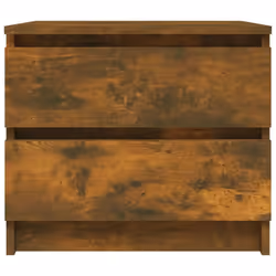 vidaXL Bed Cabinet Nightstand Side Table Storage Bed Table Engineered Wood - smoked oak, 1 - Additional view 3