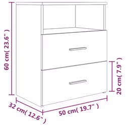 VidaXL 815860 nightstand/bedside table Oak - Additional view 8