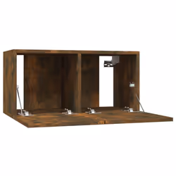vidaXL Hanging TV Cabinet Entertainment Centre Wall TV Unit Wall TV Stand - Smoked oak, 1 - Additional view 4