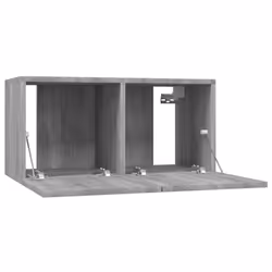 vidaXL Hanging TV Cabinet Entertainment Centre Wall TV Unit Wall TV Stand - Grey sonoma, 1 - Additional view 4