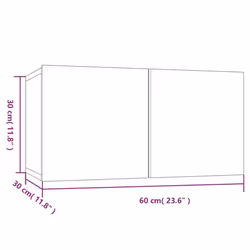vidaXL Hanging TV Cabinet Entertainment Centre Wall TV Unit Wall TV Stand - Grey sonoma, 1 - Additional view 7