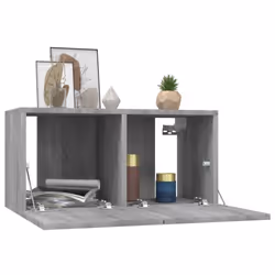 vidaXL Hanging TV Cabinet Entertainment Centre Wall TV Unit Wall TV Stand - Grey sonoma, 2