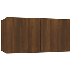 vidaXL Hanging TV Cabinet Entertainment Centre Wall TV Unit Wall TV Stand - Brown oak, 1