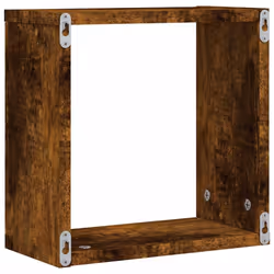 vidaXL Wall Cube Shelves Floating Rack Storage Shelf Display Shelf Wall Shelf - smoked oak, 6 pcs - Additional view 7