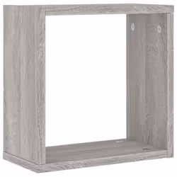 vidaXL Wall Cube Shelves Floating Rack Storage Shelf Display Shelf Wall Shelf - grey sonoma, 2 pcs - Additional view 4