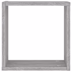 vidaXL Wall Cube Shelves Floating Rack Storage Shelf Display Shelf Wall Shelf - grey sonoma, 2 pcs - Additional view 5