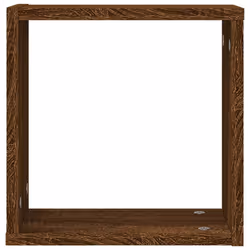 vidaXL Wall Cube Shelves Floating Rack Storage Shelf Display Shelf Wall Shelf - brown oak, 2 pcs - Additional view 5