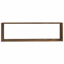 vidaXL 4x Wall Cube Shelves Smoked Oak Engineered Wood CD Shelf Wall Cabinet - Additional view 5
