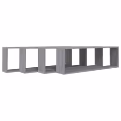 vidaXL 2/4/6x Wall Cube Shelves Engineered Wood CD Wall Cabinet Multi Colours - grey sonoma, 4 pcs - Additional view 2