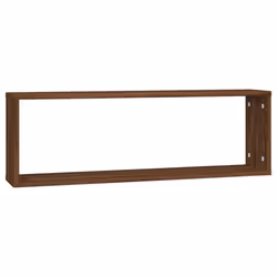 vidaXL 2/4x Wall Cube Shelves Engineered Wood CD Wall Cabinet Multi Colours - brown oak - Additional view 4