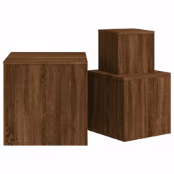 vidaXL Side Tables Coffee Sofa Hallway Accent Table Engineered Wood3 pcs - Brown oak - Additional view 5
