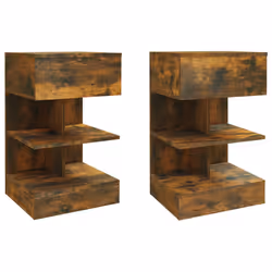 VidaXL 816042, Oak, Wood, 400 mm, 350 mm, 650 mm, 2 pc(s)