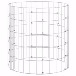 ) vidaXL Circular Gabion Pole Garden Gabion Basket Gabion Cage Galvanised Steel - 50 x 50 cm (Dia. x H - Additional view 2