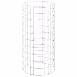 ) vidaXL Circular Gabion Pole Garden Gabion Basket Gabion Cage Galvanised Steel - 50 x 100 cm (Dia. x H