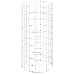 ) vidaXL Circular Gabion Pole Garden Gabion Basket Gabion Cage Galvanised Steel - 50 x 100 cm (Dia. x H