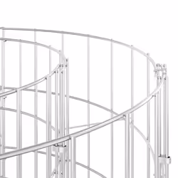 ) vidaXL Circular Gabion Pole Garden Gabion Basket Gabion Cage Galvanised Steel - 50 x 100 cm (Dia. x H