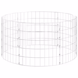 ) vidaXL Circular Gabion Pole Garden Gabion Basket Gabion Cage Galvanised Steel - 100 x 50 cm (Dia. x H