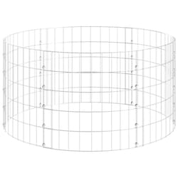 ) vidaXL Circular Gabion Pole Garden Gabion Basket Gabion Cage Galvanised Steel - 100 x 50 cm (Dia. x H