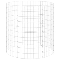 ) vidaXL Circular Gabion Pole Garden Gabion Basket Gabion Cage Galvanised Steel - 100 x 100 cm (Dia. x H