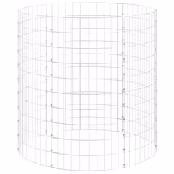 ) vidaXL Circular Gabion Pole Garden Gabion Basket Gabion Cage Galvanised Steel - 100 x 100 cm (Dia. x H - Additional view 6
