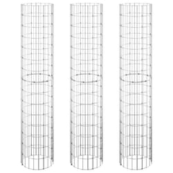 ) vidaXL 4x Circular Gabion Raised Beds Planter Basket Flower Pot Multi Sizes - ? 30 x 150 cm (3 pcs