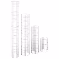 ) vidaXL 4x Circular Gabion Raised Beds Planter Basket Flower Pot Multi Sizes - ? 30 x 50/100/150/200 cm (4 pcs