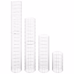) vidaXL 4x Circular Gabion Raised Beds Planter Basket Flower Pot Multi Sizes - ? 30 x 50/100/150/200 cm (4 pcs