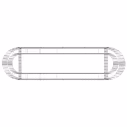 vidaXL Gabion Raised Bed Galvanised Iron Gabion Basket Flower Bed Multi Sizes - 190 x 50 x 50 cm - Additional view 5