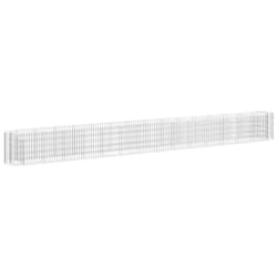 vidaXL Gabion Raised Bed Galvanised Iron Gabion Basket Flower Bed Multi Sizes - 540 x 50 x 50 cm
