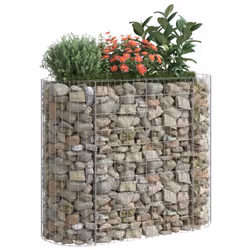 vidaXL Gabion Raised Bed Galvanised Iron Gabion Basket Flower Bed Multi Sizes - 120 x 50 x 100 cm - Additional view 6