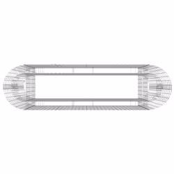 vidaXL Gabion Raised Bed Galvanised Iron Gabion Basket Flower Bed Multi Sizes - 190 x 50 x 100 cm - Additional view 4