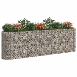 vidaXL Gabion Raised Bed Galvanised Iron Gabion Basket Flower Bed Multi Sizes - 330 x 50 x 100 cm - Additional view 2