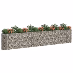 vidaXL Gabion Raised Bed Galvanised Iron Gabion Basket Flower Bed Multi Sizes - 540 x 50 x 100 cm